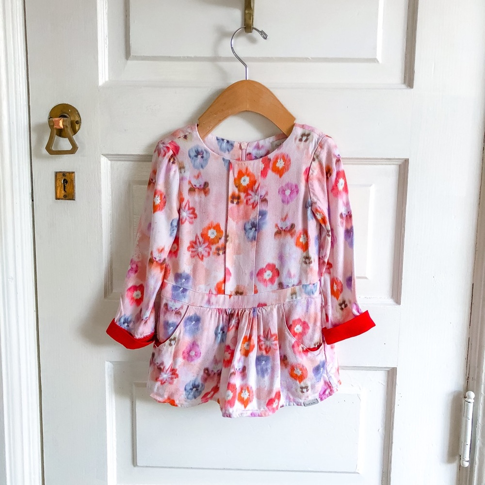 Paul Smith Junior Floral Kids Dress - Red, Pink, Purple